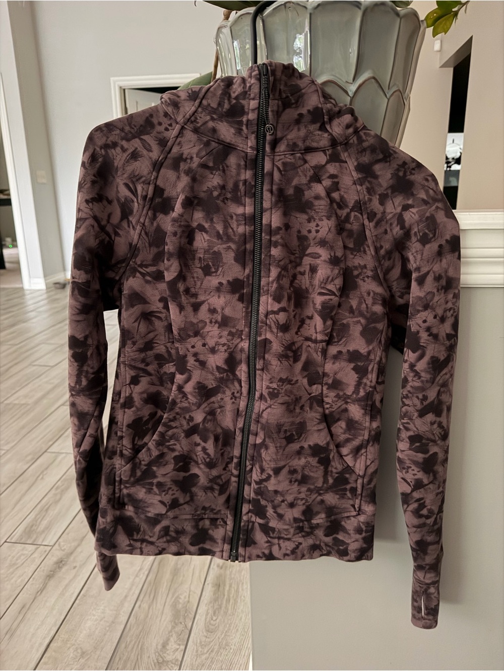 lululemon athletica Plum Floral Full-Zip Hoodie